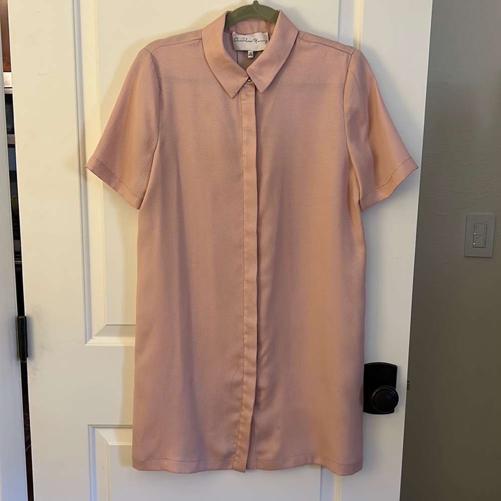 Charles Henry, pink button down dress